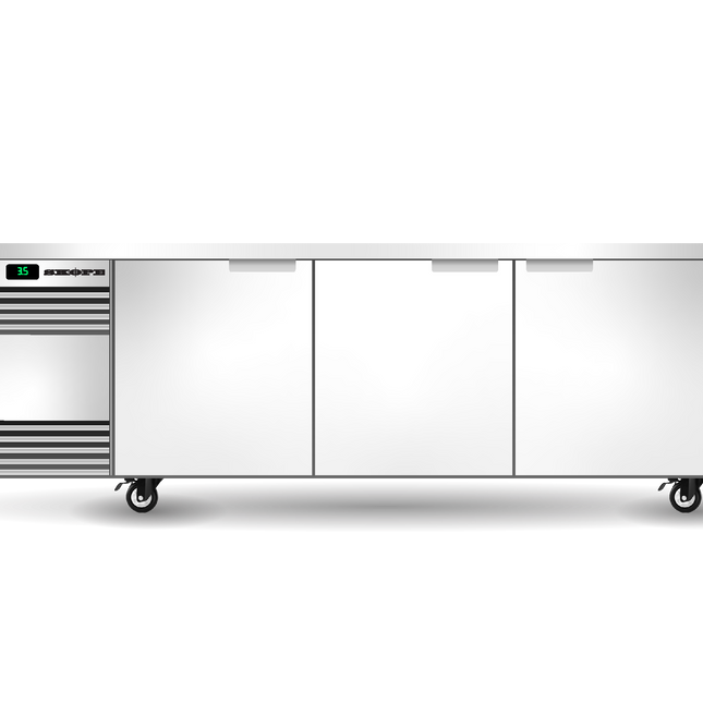 Skope BackBar 3 Solid Swing Door CounterLine Fridge