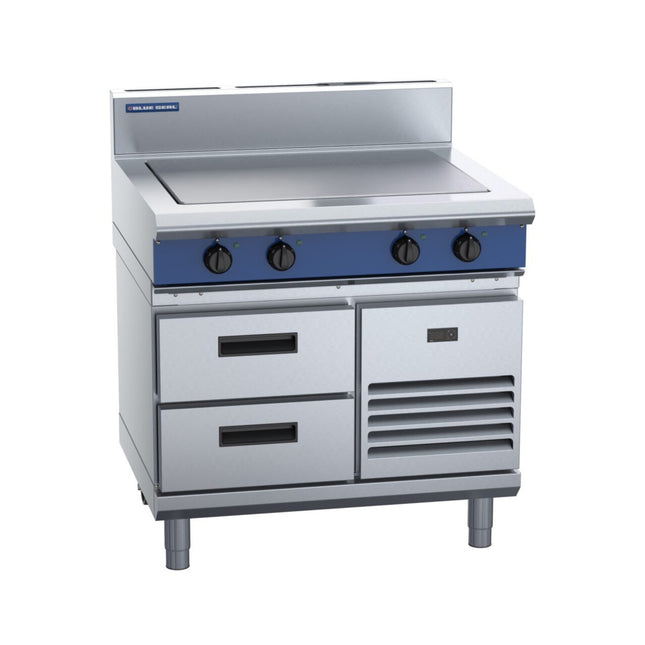 Blue Seal Evolution Series E57-RB - 900mm Electric Solid Top - Refrigerated Base