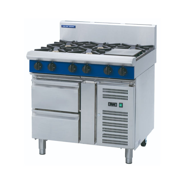 Blue Seal Evolution Series G516D-RB - 900mm Gas Cooktop – Refrigerated Base