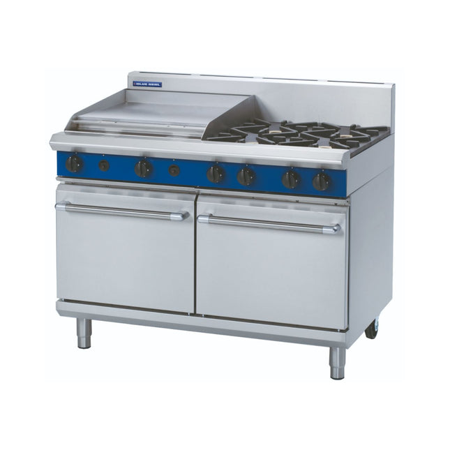 Blue Seal Evolution Series G528B - 1200mm Gas Range Double Static Oven