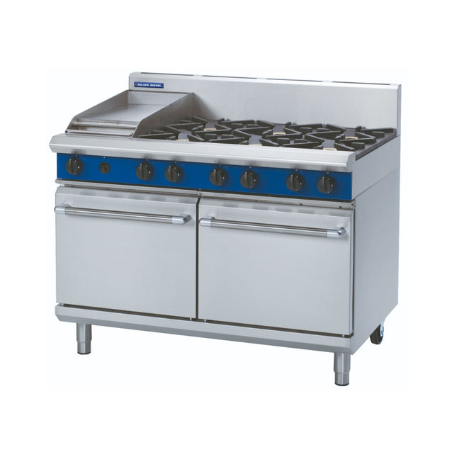 Blue Seal Evolution Series G528C - 1200mm Gas Range Double Static Oven