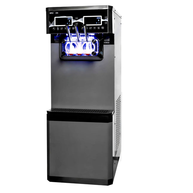 BRULLEN Twin Flavour Soft Serve Acai Frozen Yoghurt Machine 20L Hopper BEAST