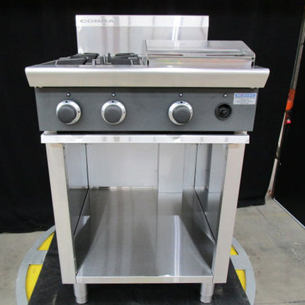 Cobra C6C - 600mm Two Burner / Griddle Gas Cooktop C6CF-N - Warehouse Clearance