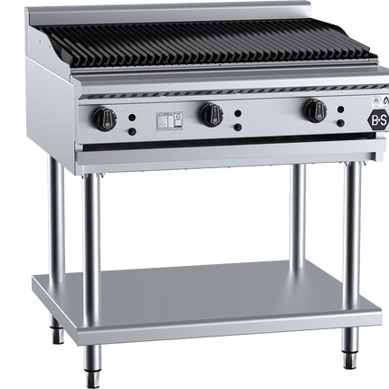 B+S Black Char Broiler 900mm LPG