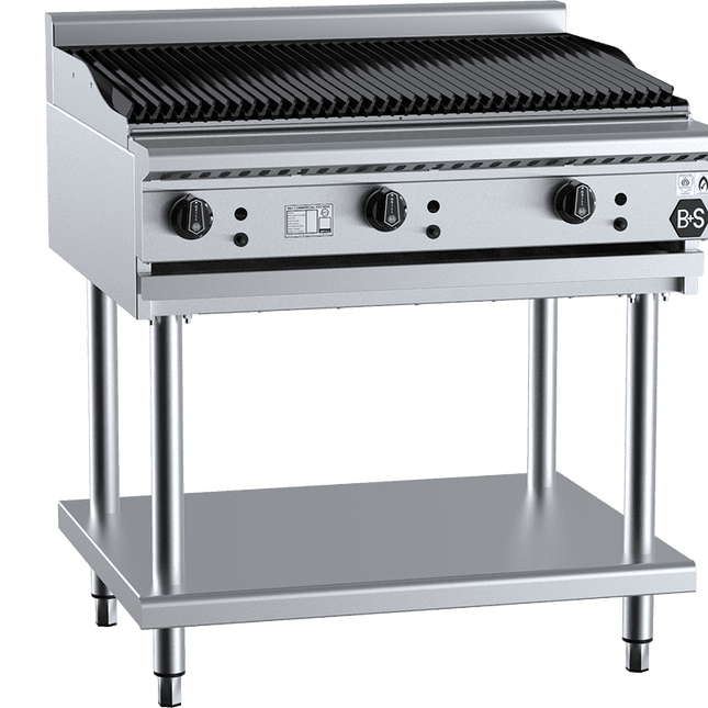 B+S Black Char Broiler 900mm LPG