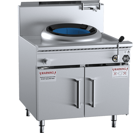 B+S Black Single Hole Hi Pac Wok to suit B+S Black Black Range Profile Natural Gas