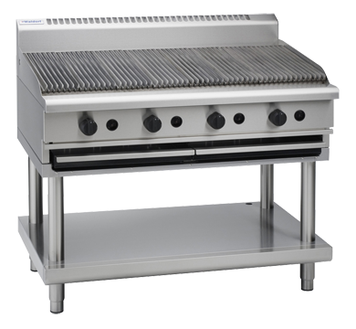 Waldorf 800 Series CHL8120G-LS - 1200mm Gas Chargrill Low Back Version – Leg Stand