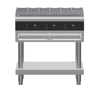 Waldorf Bold CHLB8900G-LS - 900mm Gas Chargrill Low Back Version - Leg Stand