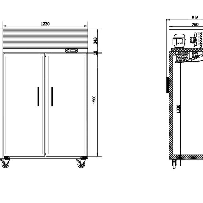 Besttop Double Door Upright Freezer 470L CFT48-2