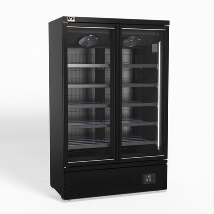AG Supermarket Two Glass Doors Upright Display Fridge - 1000 Litre