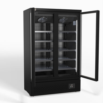 AG Supermarket Two Glass Doors Upright Display Fridge - 1000 Litre