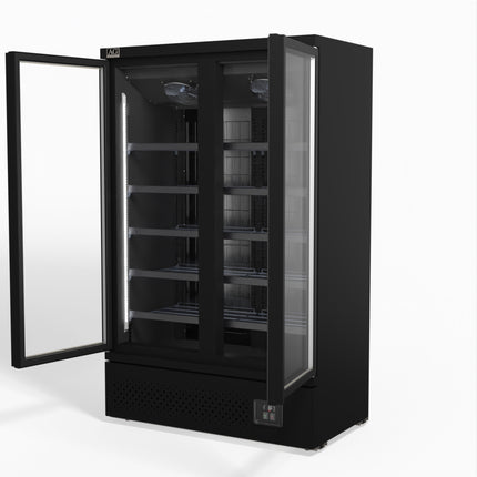 AG Supermarket Two Glass Doors Upright Display Fridge - 1000 Litre