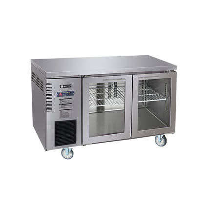 Besttop Under Bench Glass Door Fridge 1200mm 215L CUR12-2SG-600