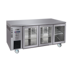 Besttop Under Bench Glass Door Fridge 1800mm 460L CUR18-3SG