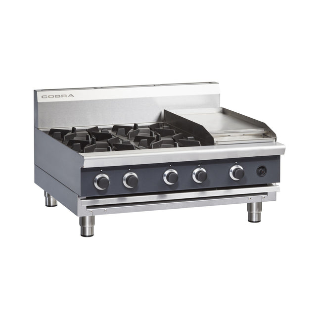 Cobra C9C-B 900mm Four Burner / Griddle Gas Cooktop - Bench Model