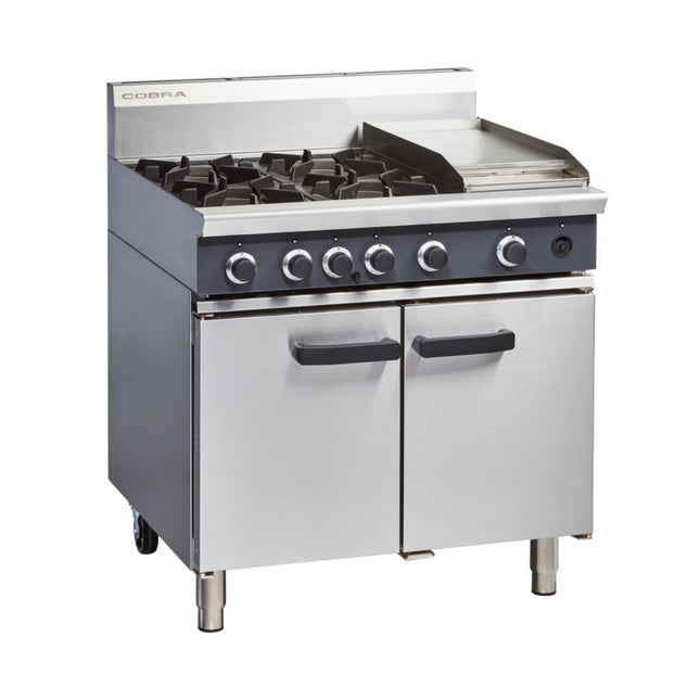 Cobra CR9C - 900mm Four Burner / Griddle Gas Range Static Oven