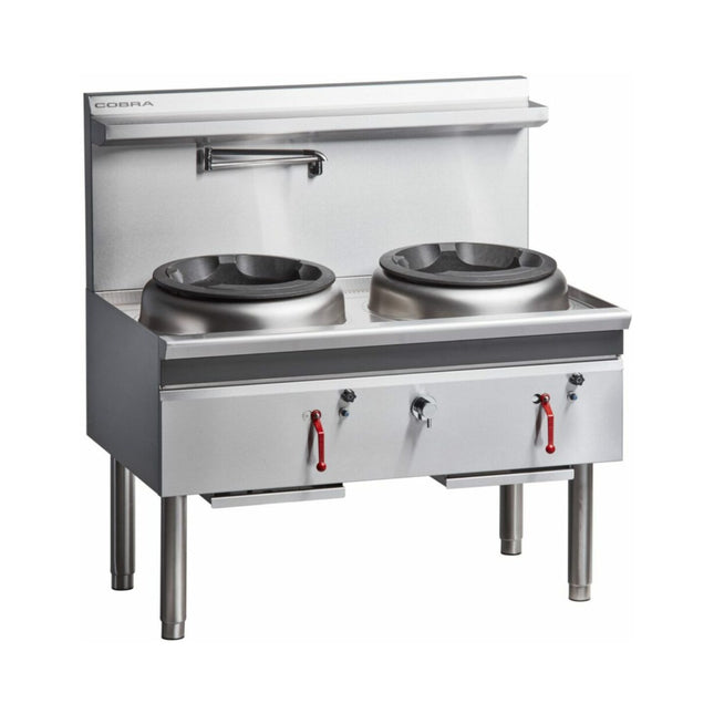 Cobra CW2H-CD - 1200mm Gas Waterless Wok with 1 Chimney burner and 1 Duckbill burner