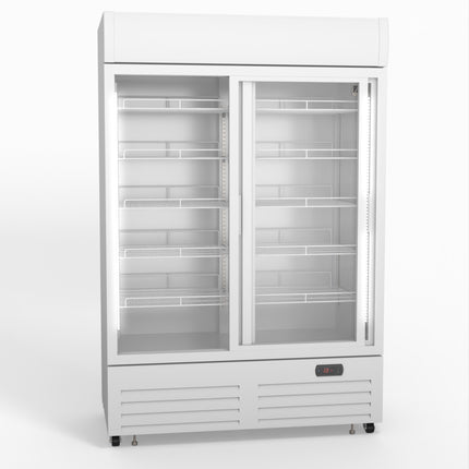 AG 1101L Double Sliding Door Upright Display Fridge - Glass Door DF1100WL-SD