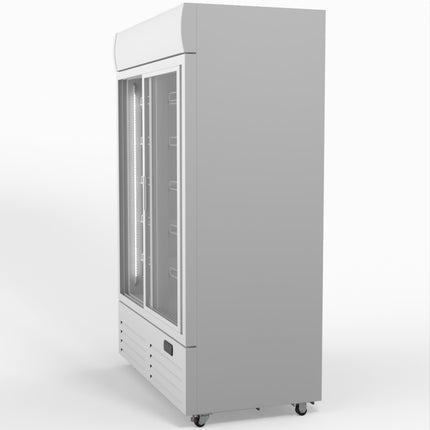 AG 1101L Double Sliding Door Upright Display Fridge - Glass Door DF1100WL-SD