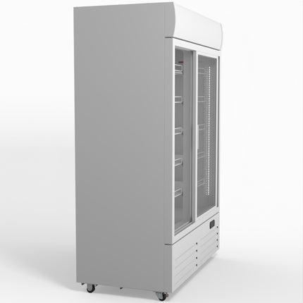AG 1101L Double Sliding Door Upright Display Fridge - Glass Door DF1100WL-SD