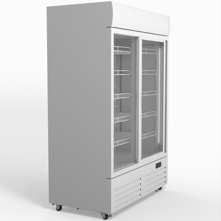 AG 1101L Double Sliding Door Upright Display Fridge - Glass Door DF1100WL-SD