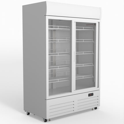 AG 1101L Double Sliding Door Upright Display Fridge - Glass Door DF1100WL-SD