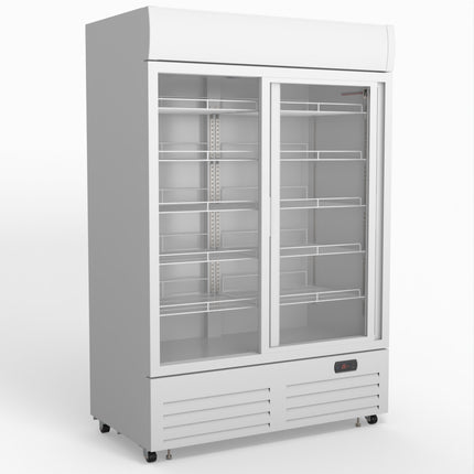 AG 1101L Double Sliding Door Upright Display Fridge - Glass Door DF1100WL-SD