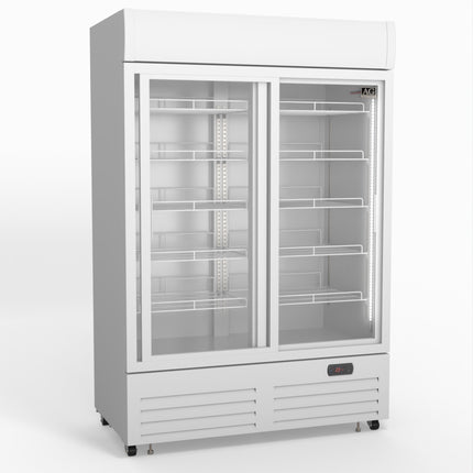 AG 1101L Double Sliding Door Upright Display Fridge - Glass Door DF1100WL-SD