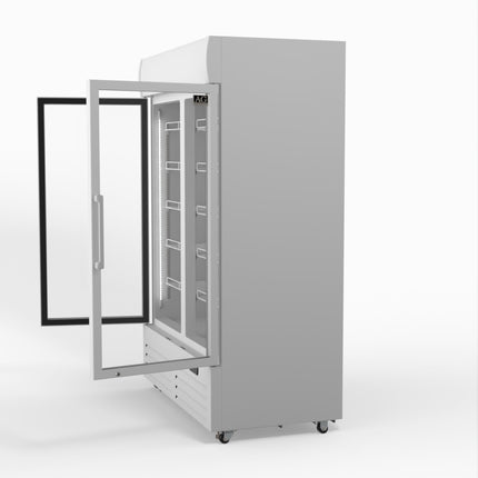 AG 1101L Double Door Upright Display Fridge - Glass Door DF1100WL