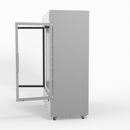 AG 1101L Double Door Upright Display Fridge - Glass Door DF1100WL