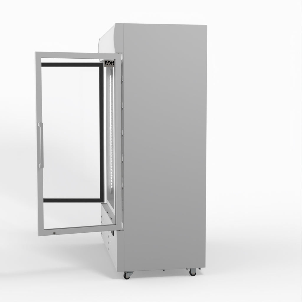 AG 1101L Double Door Upright Display Fridge - Glass Door DF1100WL