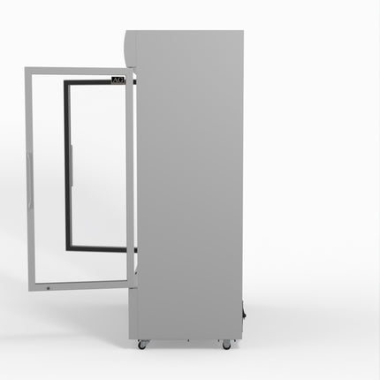 AG 1101L Double Door Upright Display Fridge - Glass Door DF1100WL