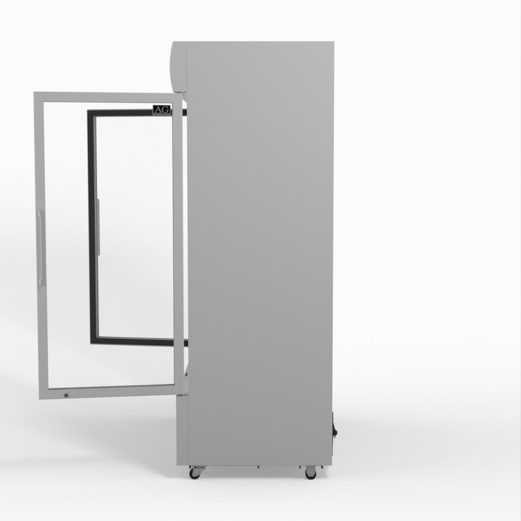 AG 1101L Double Door Upright Display Fridge - Glass Door DF1100WL