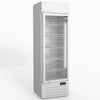 AG 383L Upright Glass Door Display/Drinks Fridge - White with Light Box DF383WL