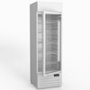 AG 383L Upright Glass Door Display/Drinks Fridge - White with Light Box DF383WL