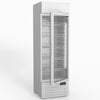 AG 383L Upright Glass Door Display/Drinks Fridge - White with Light Box DF383WL