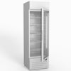 AG 383L Upright Glass Door Display/Drinks Fridge - White with Light Box DF383WL