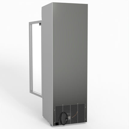 AG 383L Upright Glass Door Display/Drinks Fridge - White with Light Box DF383WL