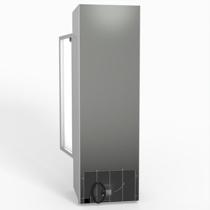 AG 383L Upright Glass Door Display/Drinks Fridge - White with Light Box DF383WL