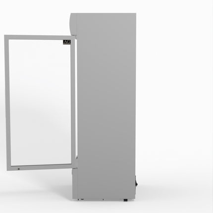 AG 515L Upright Glass Door Display/Drinks Fridge - White with Light Box DF515WL