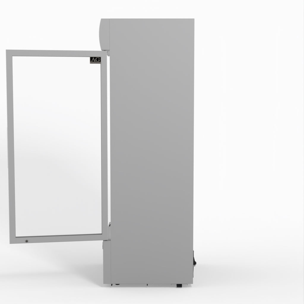 AG 515L Upright Glass Door Display/Drinks Fridge - White with Light Box DF515WL