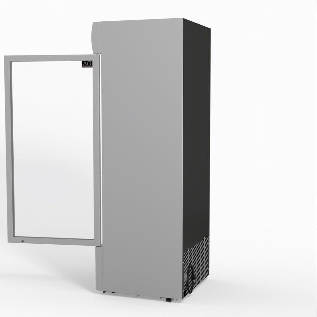 AG 515L Upright Glass Door Display/Drinks Fridge - White with Light Box DF515WL