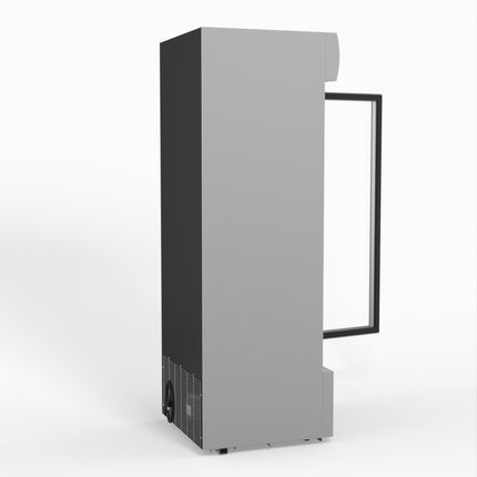 AG 515L Upright Glass Door Display/Drinks Fridge - White with Light Box DF515WL
