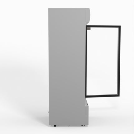 AG 515L Upright Glass Door Display/Drinks Fridge - White with Light Box DF515WL