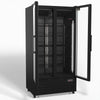 AG 810L Upright Glass Door Display/Drinks Fridge - Black DF810B