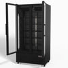AG 810L Upright Glass Door Display/Drinks Fridge - Black DF810B