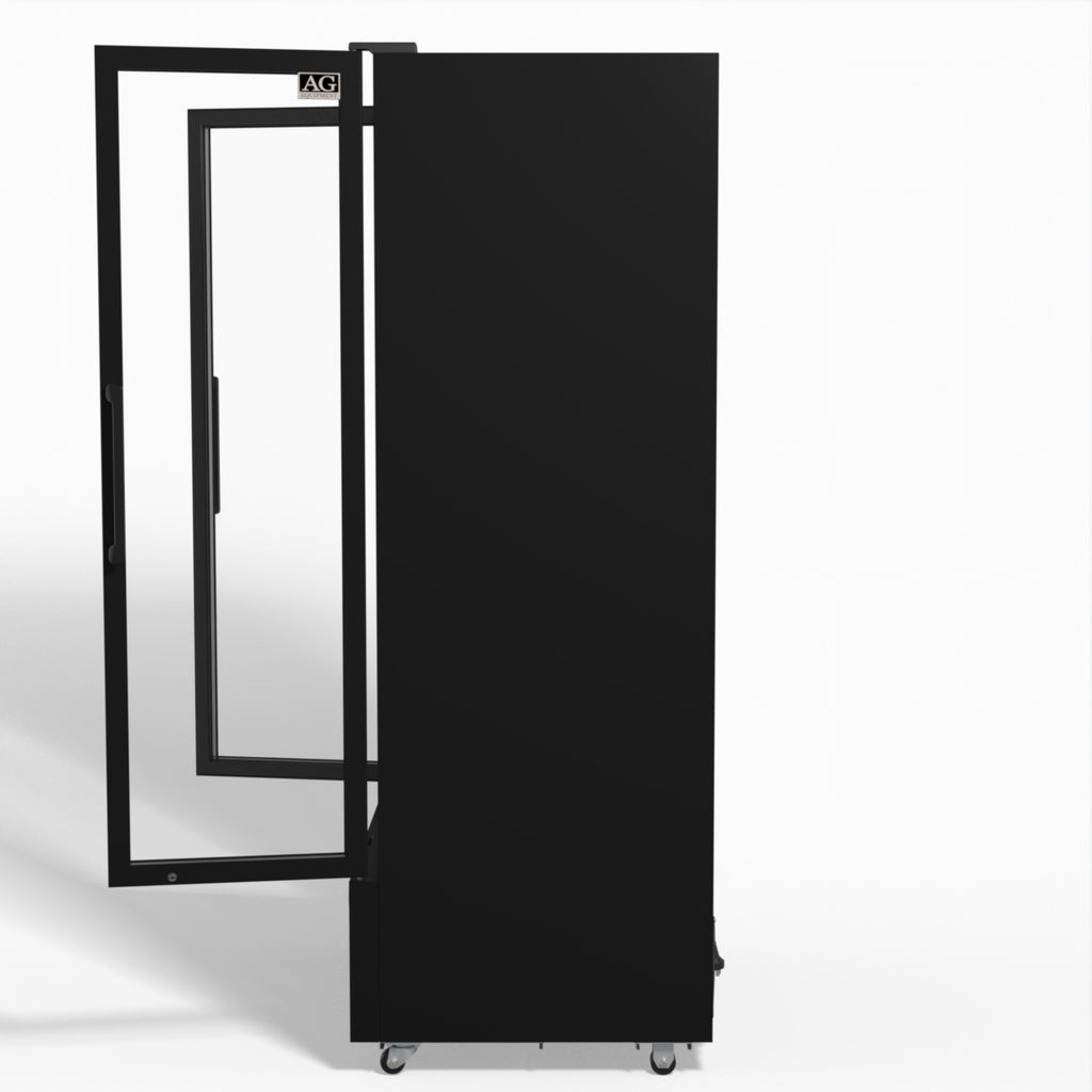 AG 810L Upright Glass Door Display/Drinks Fridge - Black DF810B