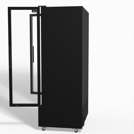 AG 810L Upright Glass Door Display/Drinks Fridge - Black DF810B