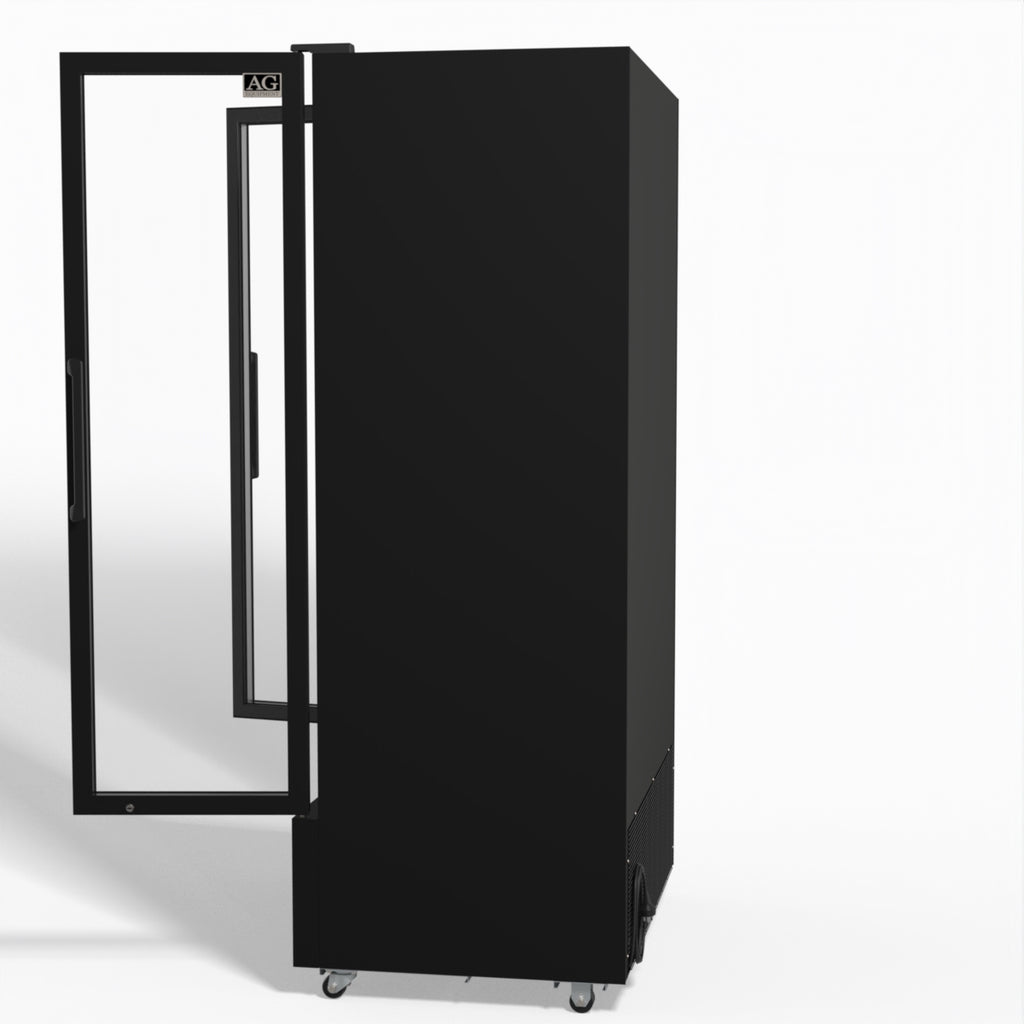 AG 810L Upright Glass Door Display/Drinks Fridge - Black DF810B