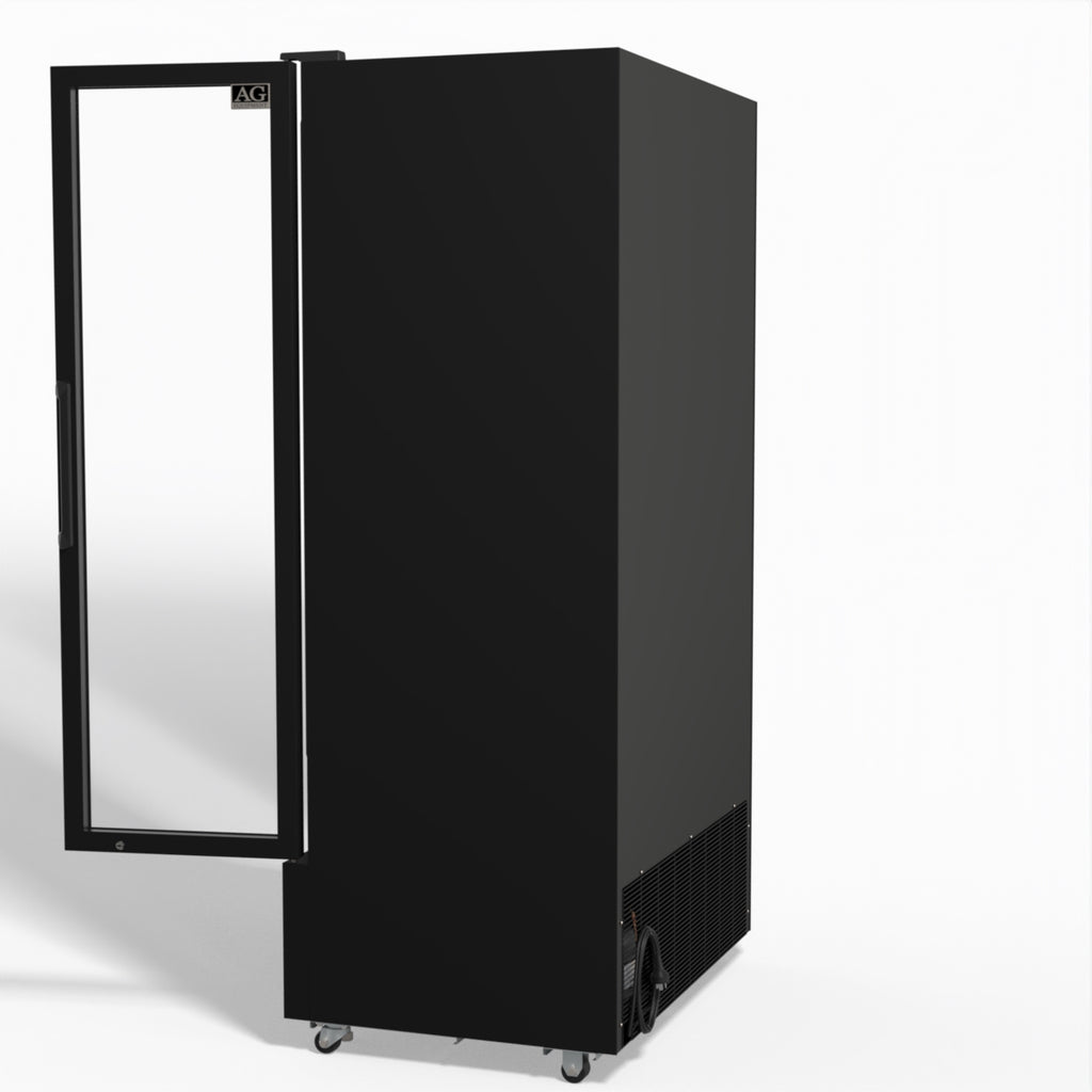 AG 810L Upright Glass Door Display/Drinks Fridge - Black DF810B